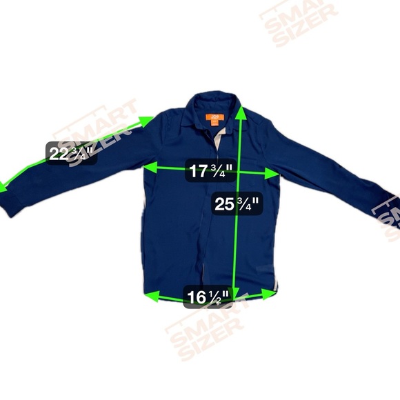 Women’s Joe Fresh Sheer Navy & Tan Button Down Shirt Size XS - Picture 7 of 7